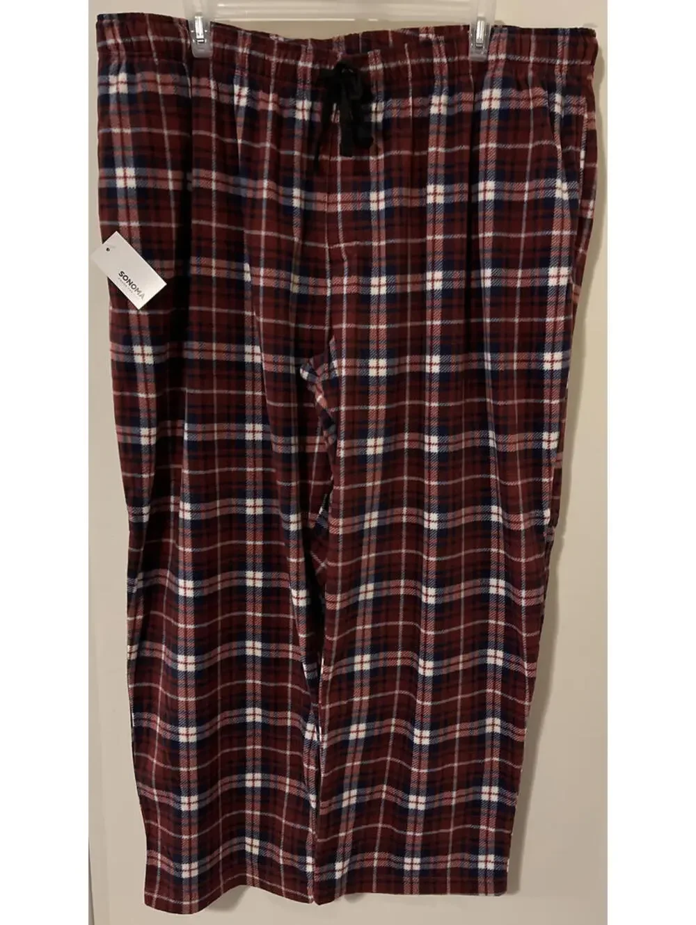 Sonoma Mens 4xb Red Plaid Pajama Pants with Pockets NWT! A4533